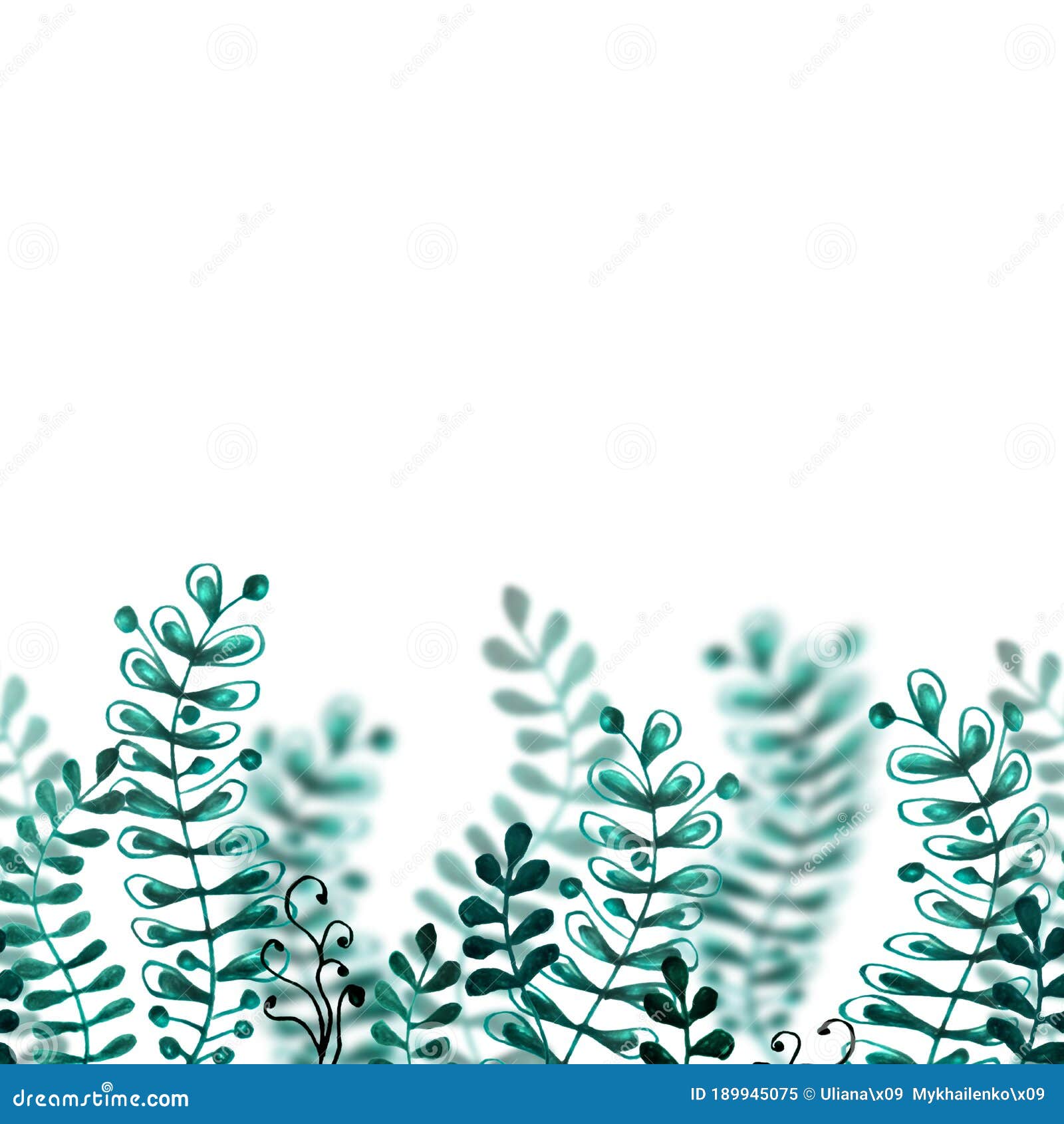 ÃÂ attern feather  leaves  sketch green outline